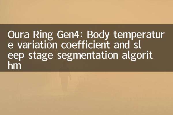 Oura Ring Gen4: coefficiente di variazione della temperatura corporea e algoritmo di segmentazione dello stadio del sonno