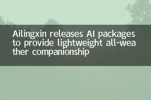 Alingxin выпускает пакеты ИИ, чтобы обеспечить легкое всепогодное общение