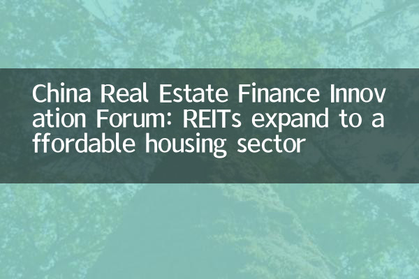 China Real Estate Finance Innovation Forum: REITs expand to affordable housing sector