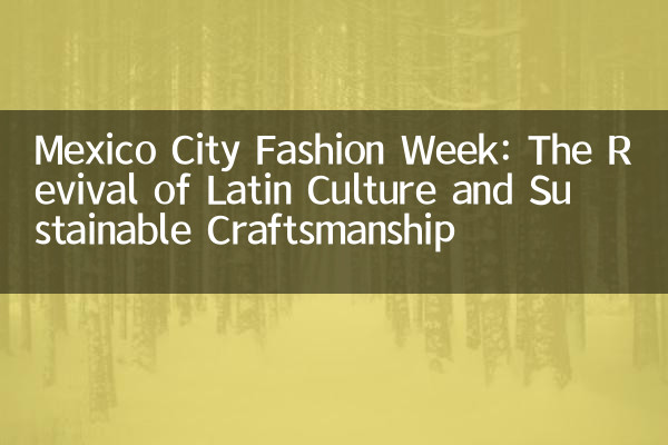 Mexico City Fashion Week: The Revival of Latin Culture and Sustainable Craftsmanship