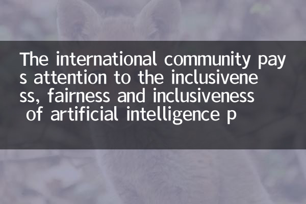 The international community pays attention to the inclusiveness, fairness and inclusiveness of artificial intelligence products