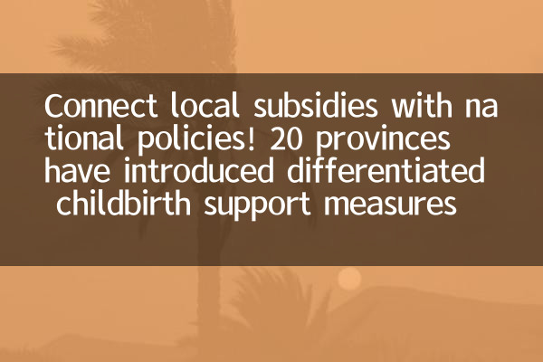 Connect local subsidies with national policies! 20 provinces have introduced differentiated childbirth support measures