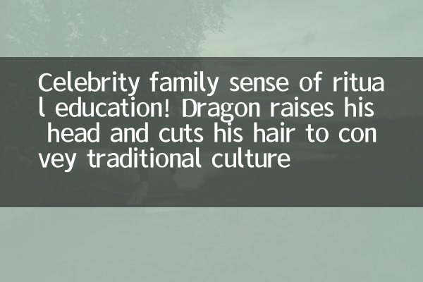Celebrity family sense of ritual education! Dragon raises his head and cuts his hair to convey traditional culture