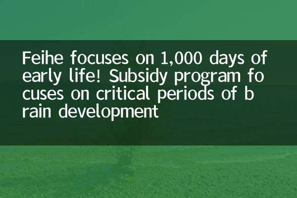 Feihe focuses on 1,000 days of early life! Subsidy program focuses on critical periods of brain development