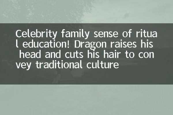 Celebrity family sense of ritual education! Dragon raises his head and cuts his hair to convey traditional culture