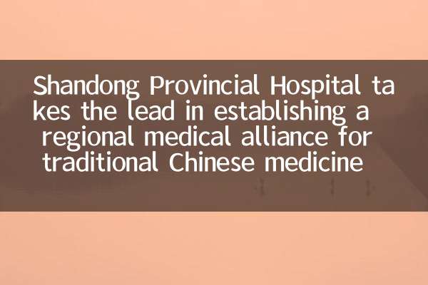 Shandong Provincial Hospital takes the lead in establishing a regional medical alliance for traditional Chinese medicine services trade