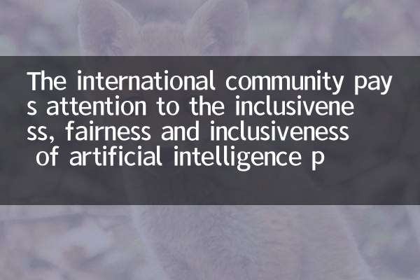 The international community pays attention to the inclusiveness, fairness and inclusiveness of artificial intelligence products