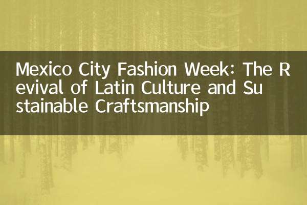 Mexico Fashion Week: la renaissance de la culture latine et de l'artisanat durable