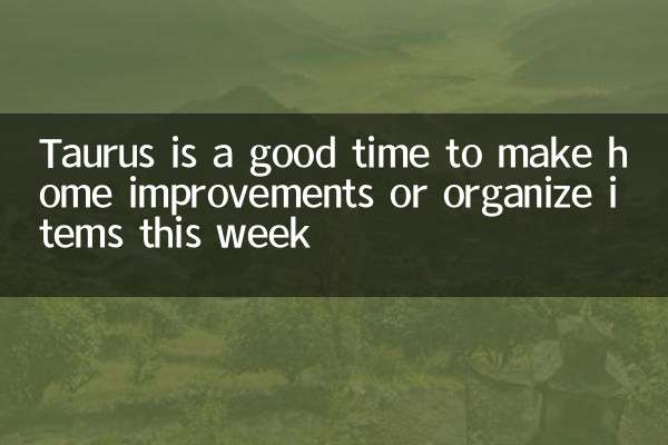 Taurus is a good time to make home improvements or organize items this week