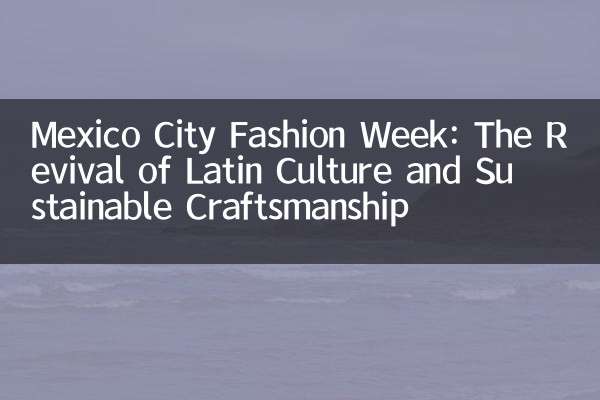 Mexico City Fashion Week: The Revival of Latin Culture and Sustainable Craftsmanship