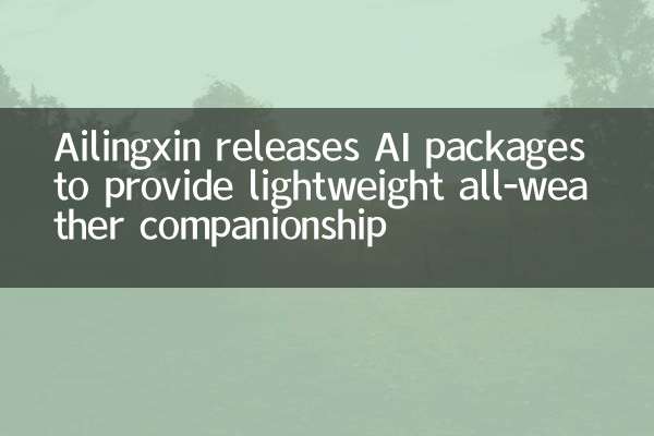 Ailingxin releases AI packages to provide lightweight all-weather companionship