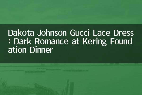 Dakota Johnson Gucci Lace Dress: Dark Romance at Kering Foundation Dinner