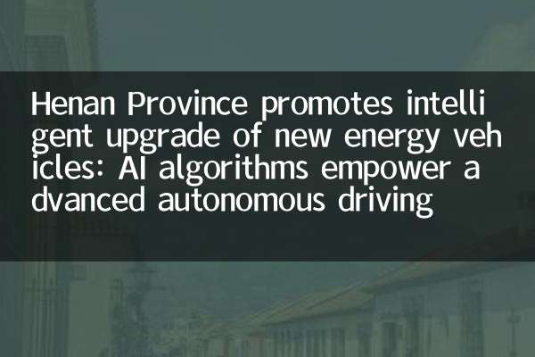 Henan Province promotes intelligent upgrade of new energy vehicles: AI algorithms empower advanced autonomous driving