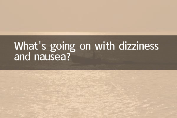 Cosa succede con vertigini e nausea?