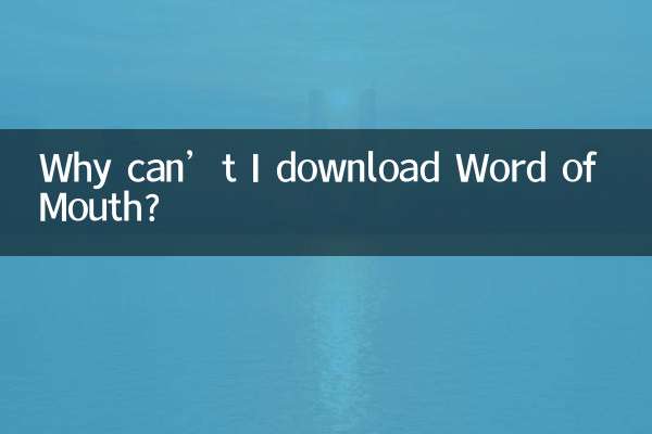 چرا نمی توانم Word of Mouth را دانلود کنم؟