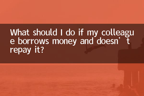 Was soll ich tun, wenn mein Kollege sich Geld leiht und es nicht zurückzahlt?