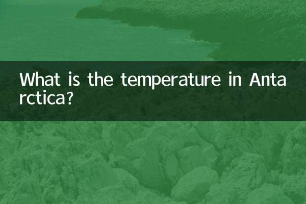 Qual è la temperatura in Antartide?