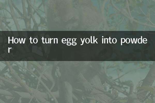 So verwandeln Sie Eigelb in Pulver