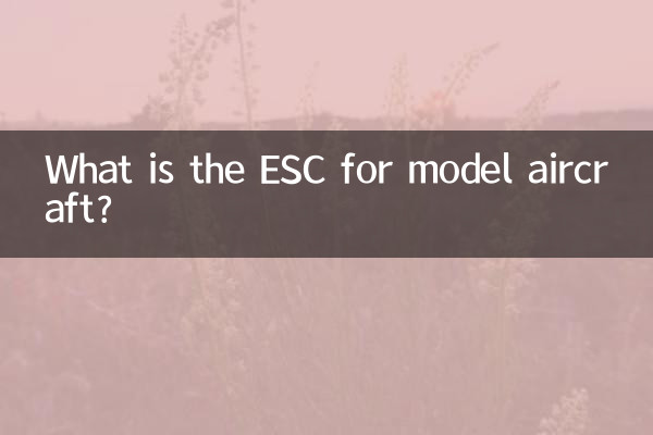 ¿Qué es el ESC para modelos de aviones?