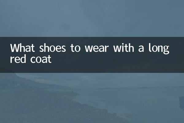 Que zapatos llevar con un abrigo largo rojo.