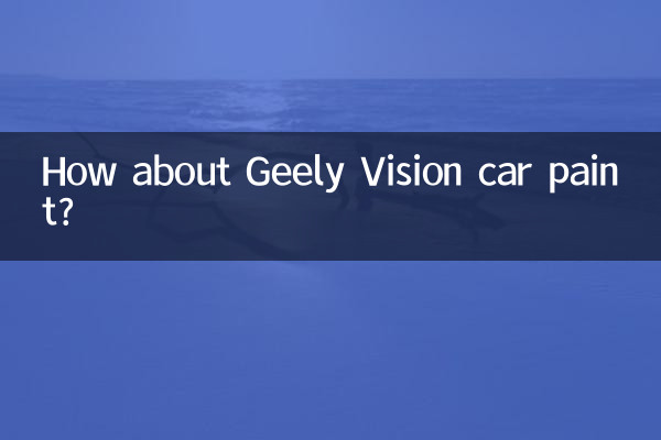 How about Geely Vision car paint?