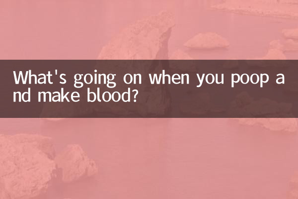 What's going on when you poop and make blood?