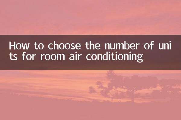 How to choose the number of units for room air conditioning