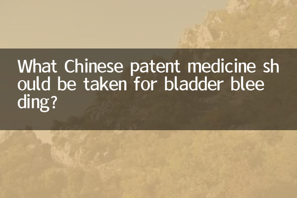 Welche chinesische Patentmedizin sollte man bei Blasenblutung einnehmen?