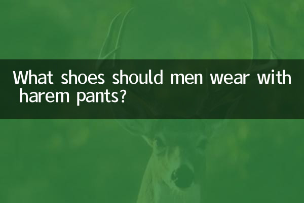 What shoes should men wear with harem pants?