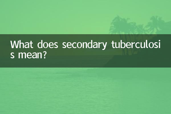 Was bedeutet sekundäre Tuberkulose?