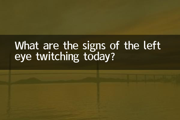 Quali sono i segni delle contrazioni dell'occhio sinistro oggi?