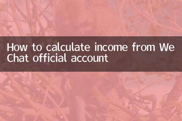 How to calculate income from WeChat official account