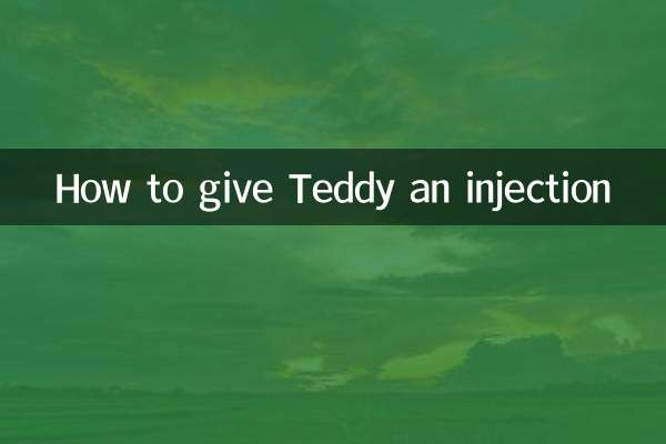 Cómo ponerle una inyección a Teddy