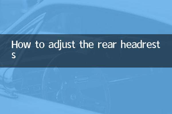 How to adjust the rear headrests