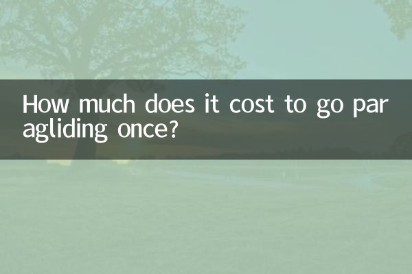 How much does it cost to go paragliding once?