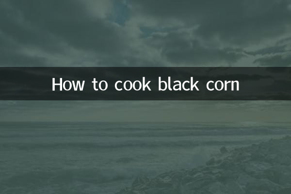 طرز پخت ذرت سیاه