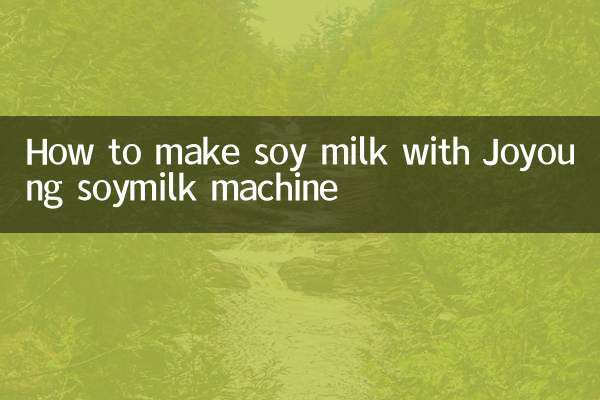 Come preparare il latte di soia con la macchina per il latte di soia Joyoung