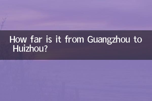 গুয়াংজু থেকে হুইঝো পর্যন্ত কত দূর?