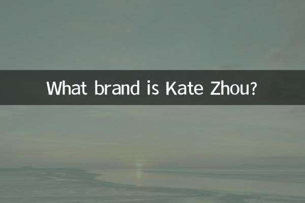 Di che marca è Kate Zhou?