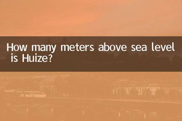 Quantos metros acima do nível do mar está Huize?