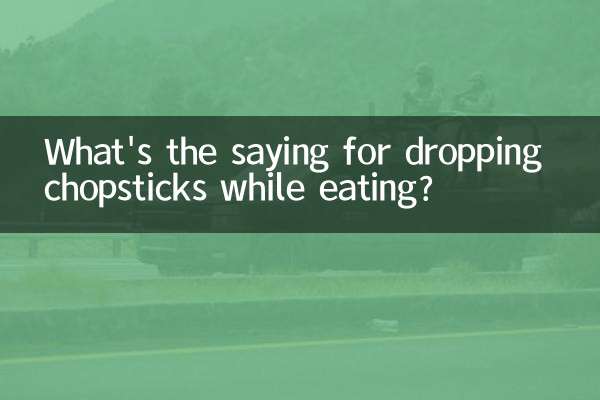 Qual é o ditado para deixar cair os pauzinhos enquanto come?