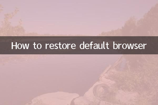 Как восстановить браузер по умолчанию