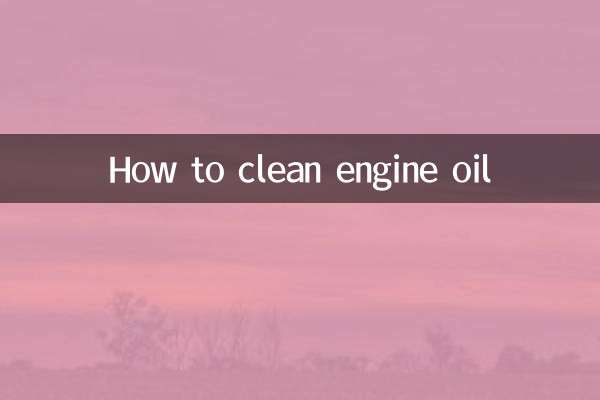 Come pulire l'olio motore