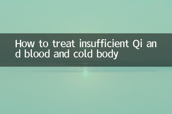 気血不足、体の冷えを治す方法