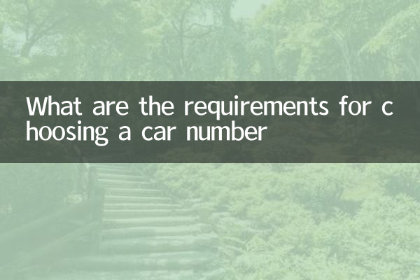 What are the requirements for choosing a car number