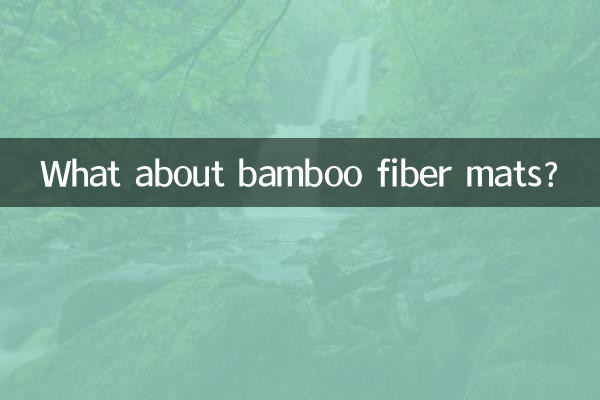 Che ne dici di tappetini in fibra di bambù
