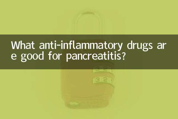 What anti-inflammatory drugs are good for pancreatitis?