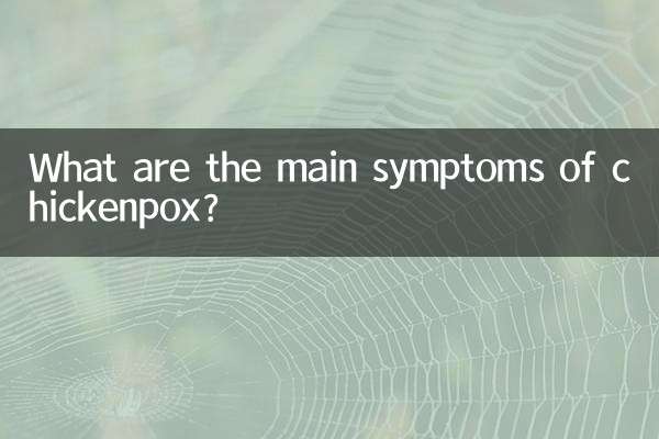 What are the main symptoms of chickenpox?