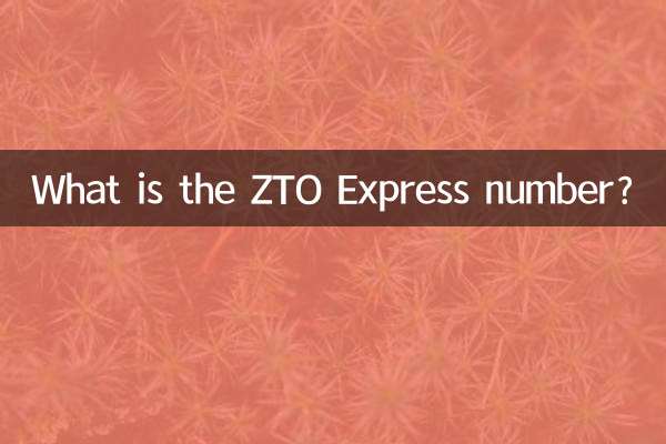 Qual è il numero ZTO Express?