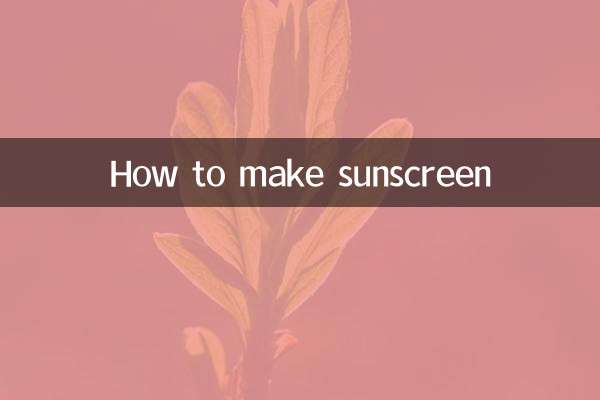 How to make sunscreen